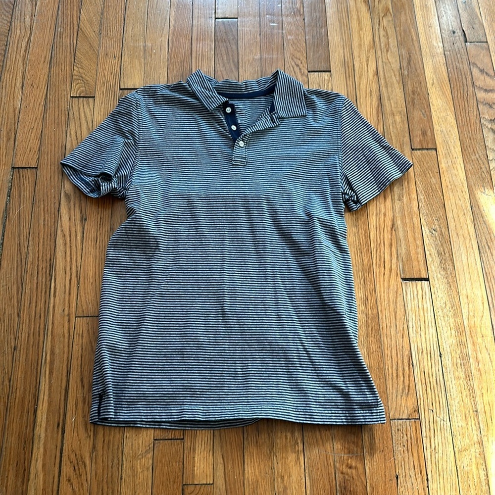 Sz L Tall Gap Polo Navy Stripe